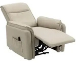Homcom Elektrischer, Beige, Textil, 1-Sitzer, 86x102x92 cm, Wohnzimmer, Sessel,