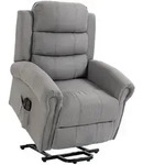 Homcom Relaxsessel, Hellgrau, Textil, 1-Sitzer, F&uuml;llung: Schaumstoff,Polyester,