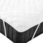 Beliani Matratzentopper, Wei&szlig;, Naturmaterialien, 90x200 cm, Schlafzimmer,...