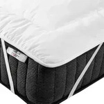 Beliani Matratzentopper, Wei&szlig;, Textil, 90x200 cm, Schlafzimmer, Matratzen Shop,