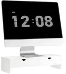SoBuy Monitorst&auml;nder, Wei&szlig;, Holzwerkstoff, 47x11x18 cm, Arbeitszimmer,
