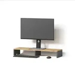 Livinity&reg; Monitorst&auml;nder, Anthrazit, Eiche, Holzwerkstoff, Rechteckig,...