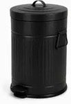 Relaxdays M&uuml;lleimer, Schwarz, Metall, Kunststoff, 29.5x47x29.5 cm, K&uuml;chen,