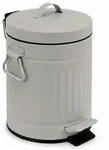 Relaxdays Kosmetikeimer, Grau, Metall, Kunststoff, 17x26.5x17 cm, Badaccessoires,