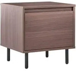 Beliani Nachttisch, Dunkelbraun, Holzwerkstoff, 45x45x40 cm, Wohnzimmer,