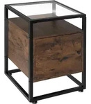 tectake Nachtschrank, Rost, Holzwerkstoff, Quadratisch, 40x60.5x43 cm, Schlafzimmer,