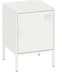 Okwish Nachttisch, Wei&szlig;, Metall, 40x56x40 cm, Schlafzimmer, Nachttische