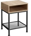 tectake Nachtschrank, Natur, Holzwerkstoff, Quadratisch, 40.5x59x40.5 cm,