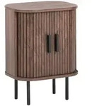 Beliani Nachttisch, Dunkelbraun, Schwarz, Holzwerkstoff, 40x55x30 cm,...