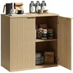 Okwish Sideboard, Eiche, Holzwerkstoff, 40x80x80 cm, Wohnzimmer, Kommoden &