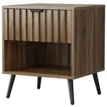 Okwish Nachttisch, Walnuss, Holzwerkstoff, 45x53x40 cm, Schlafzimmer,...