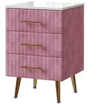 Vicco Nachttisch, Pink, Holzwerkstoff, Rechteckig, 41x62x40.5 cm, Schlafzimmer,