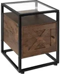 tectake Nachtschrank, Rost, Holzwerkstoff, Quadratisch, 43x60.5x40 cm, Schlafzimmer,