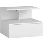 Homcom Nachttisch, Wei&szlig;, Holzwerkstoff, 35x31.6x39.8 cm, Schlafzimmer, Nachttische