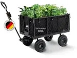 Berlinlodge Bollerwagen, Schwarz, Metall, 205 L, 53x96x105 cm, Gartenzubeh&ouml;r,
