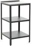 Beliani Outdoor-K&uuml;cheninsel, Schwarz, Silber, Metall, 50x90x50 cm,...