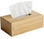 CLP Taschentuchbox, Eukalyptusholz, Holz, Rechteckig, 25x9x13 cm, Badaccessoires,