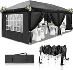 Faltpavillon, Schwarz, Textil, 300x255x600 cm, Sonnenschutz & Sichtschutz,...