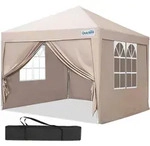 Faltpavillon, Beige, Textil, 200x249x200 cm, Sonnenschutz & Sichtschutz,...