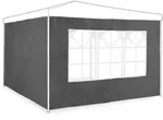 Relaxdays Pavillonseitenwand, Grau, Kunststoff, 300x200x0.1 cm, Sonnenschutz &