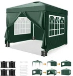 Faltpavillon, Olivgr&uuml;n, Metall, 300x260x300 cm, Sonnenschutz & Sichtschutz,