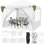 Faltpavillon, Wei&szlig;, Textil, 300x275x300 cm, Sonnenschutz & Sichtschutz,...