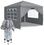 Gartenpavillon, Grau, Textil, 300x260x300 cm, Sonnenschutz & Sichtschutz,...