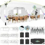 Faltpavillon, Wei&szlig;, Textil, 300x298x600 cm, Sonnenschutz & Sichtschutz,...