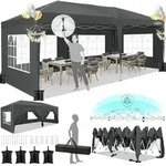 Faltpavillon, Grau, Metall, 22x42x118 cm, Sonnenschutz & Sichtschutz, Pavillons...