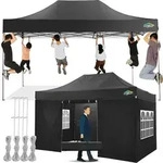 Faltpavillon, Schwarz, Textil, 300x240x450 cm, Sonnenschutz & Sichtschutz,...
