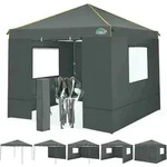Gartenpavillon, Grau, Textil, 300x320x300 cm, Sonnenschutz & Sichtschutz,...