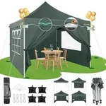 Faltpavillon, Olivgr&uuml;n, Textil, 300x315x300 cm, Sonnenschutz & Sichtschutz,