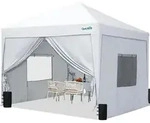 Faltpavillon, Wei&szlig;, Textil, 300x265x300 cm, Sonnenschutz & Sichtschutz,...