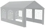 Gartenzelt, Grau, Textil, 300x280x600 cm, Sonnenschutz & Sichtschutz, Pavillons...