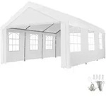 tectake Pavillon, Wei&szlig;, Kunststoff, Rechteckig, 400x310x600 cm, Sonnenschutz &