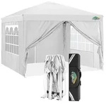 Gartenpavillon, Wei&szlig;, Textil, 300x275x300 cm, Sonnenschutz & Sichtschutz,...