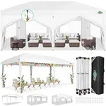 Faltpavillon, Wei&szlig;, Textil, 300x270x600 cm, Sonnenschutz & Sichtschutz,...