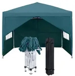 Faltpavillon, Petrol, Textil, 300x260x300 cm, Sonnenschutz & Sichtschutz,...