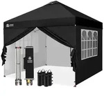 Faltpavillon, Schwarz, Textil, 300x284x300 cm, Sonnenschutz & Sichtschutz,...