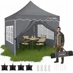 Faltpavillon, Grau, Textil, 22x26x118 cm, Sonnenschutz & Sichtschutz, Pavillons...