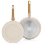 GreenPan Pfannenset Essence, Creme, Taupe, Tannenholz, Metall, Kunststoff,...