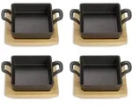 Echtwerk Pfannenset, Schwarz, Metall, 4-teilig, 0,25 L, quadratisch,...