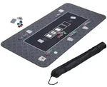 Relaxdays Pokermatte, Anthrazit, Kunststoff, 180x90 cm, Teppiche & B&ouml;den, Teppiche,