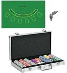 Sportnow Pokerkoffer, Silber, Metall, 23x38.5 cm, Freizeit, Sport & Fitness