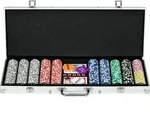 Sportnow Pokerkoffer-Set, Silber, Metall, 23.5x56 cm, Freizeit, Sport & Fitness