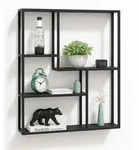 DanDiBo Wandregal, Schwarz, Metall, 75x91x20 cm, Wohnzimmer, Regale