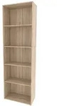 Vicco B&uuml;cherregal, Sonoma Eiche, Holzwerkstoff, 5 F&auml;cher, Rechteckig,...