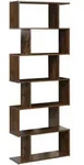 Beliani Regal, Dunkelbraun, Holzwerkstoff, 6 F&auml;cher, 70x191x24 cm, Wohnzimmer,