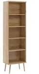 Bettso B&uuml;cherregal, Eiche Artisan, Holzwerkstoff, 5 F&auml;cher, 46x180x32 cm,