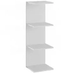 Vicco Wandregal, Wei&szlig;, Holzwerkstoff, 4 F&auml;cher, Rechteckig, 30x95x28 cm,